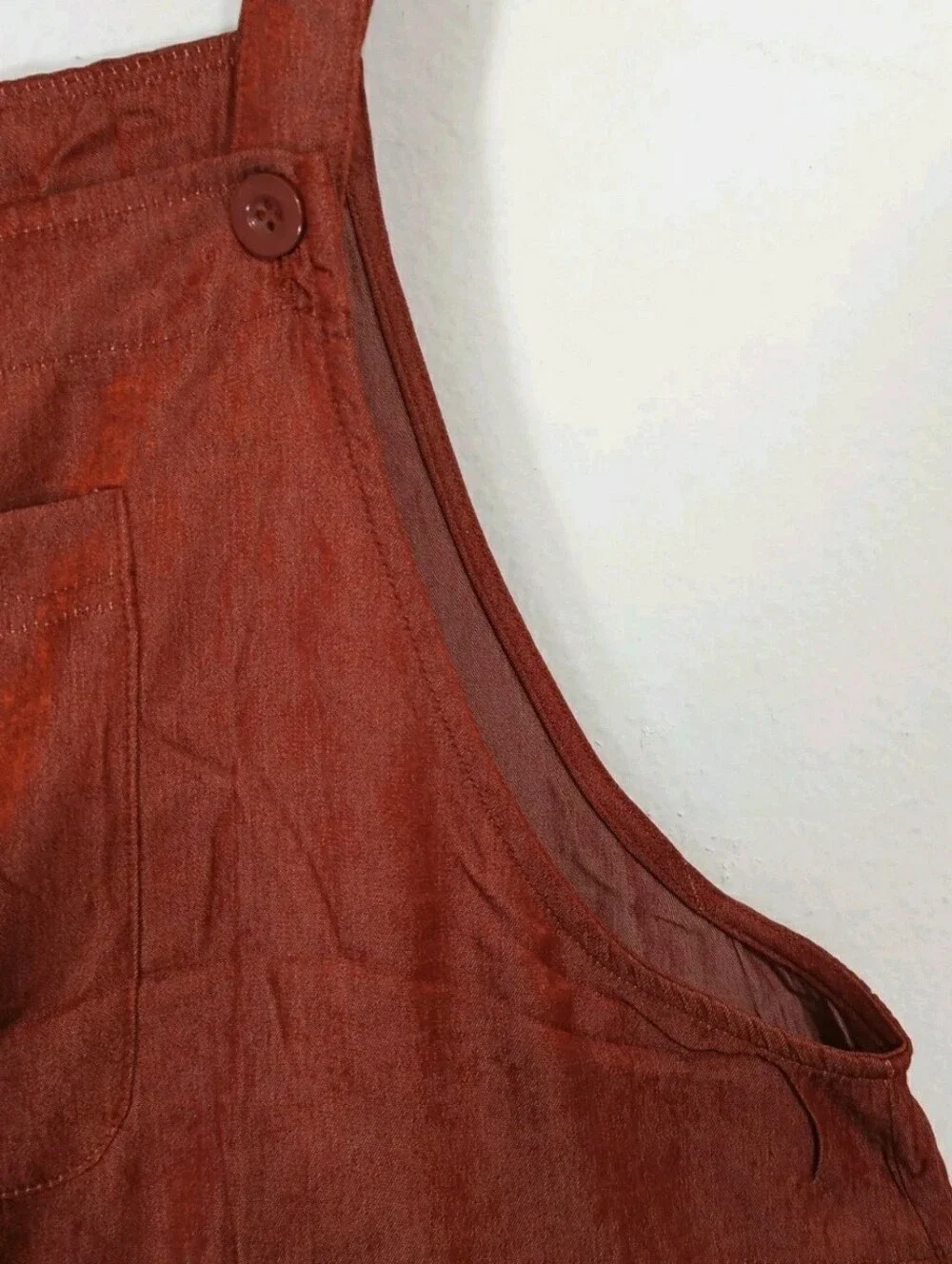 Lularoe Juliet Jumpsuit Chambray Collection Brick Red XL NWT